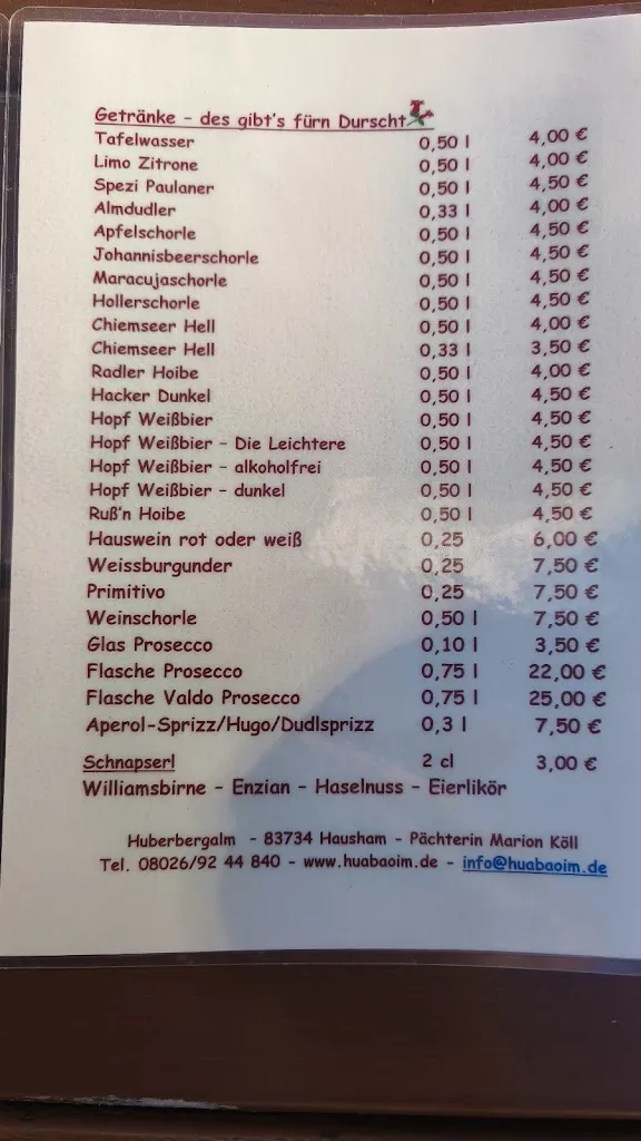 Menu_Huabaoim Huberalm Café Almwirtschaft_Hausham_image_4
