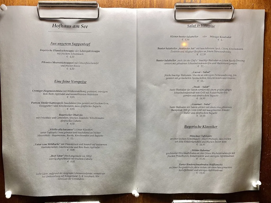 Menu_Hofhaus am See_Schliersee_immagine_2