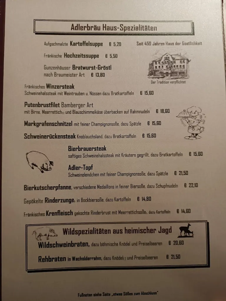 Menu_Restaurant @ Adlerbräu Gunzenhausen_Gunzenhausen_image_1