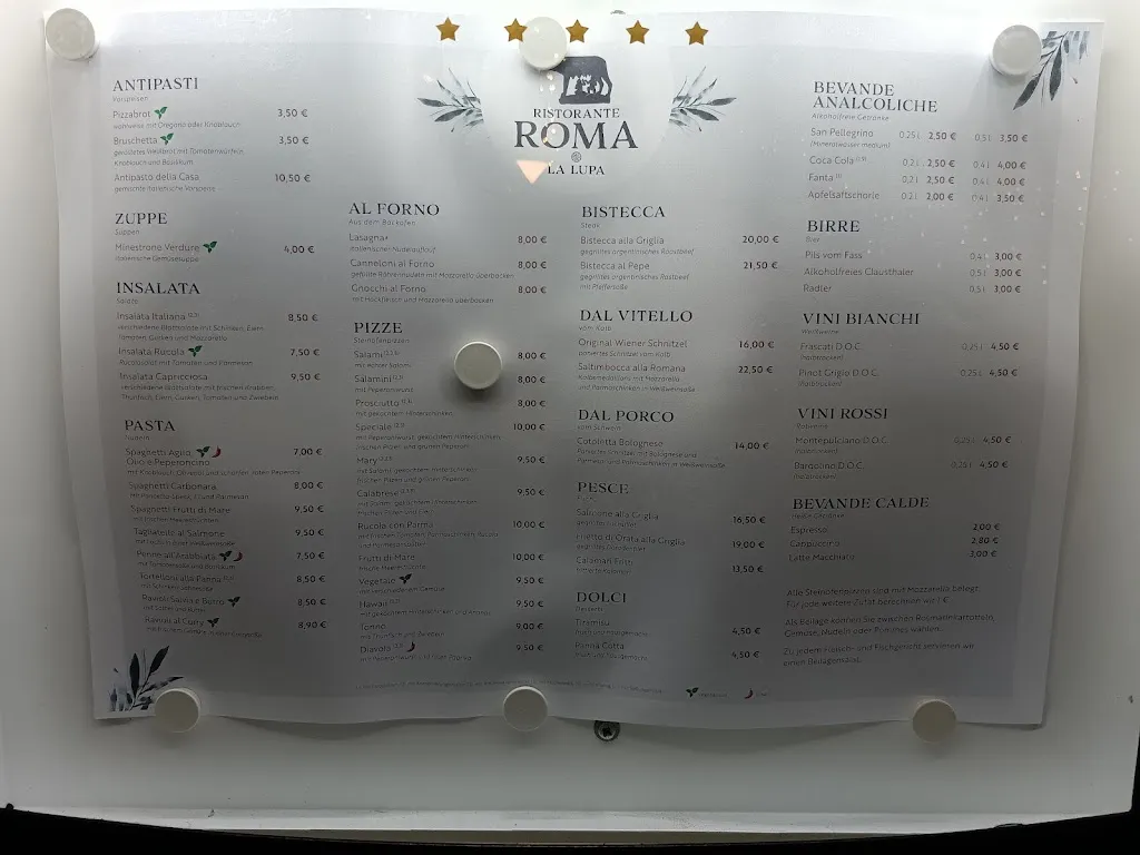 Menu_Ristorante Roma La Lupa_Haßfurt_immagine_1
