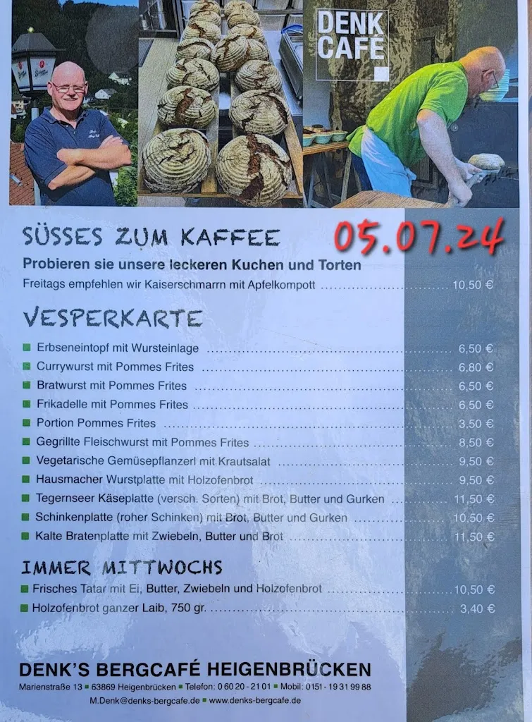 Menu_Denk's Berg-Cafe_Heigenbrücken_immagine_3