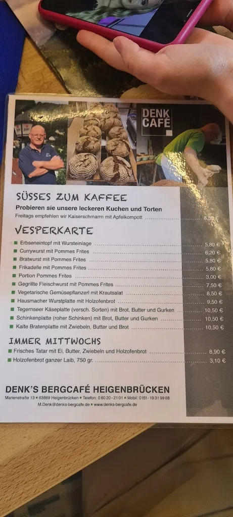 Menu_Denk's Berg-Cafe_Heigenbrücken_immagine_4