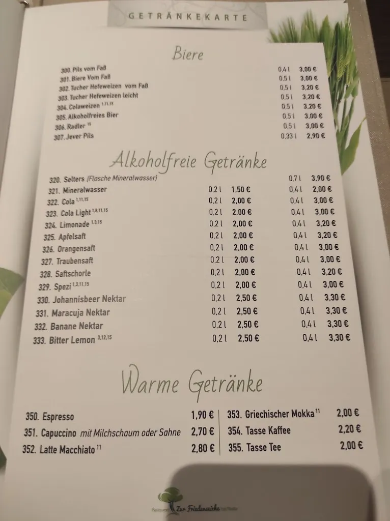 Menu_Restaurant Zur Friedenseiche_Heilsbronn_immagine_1