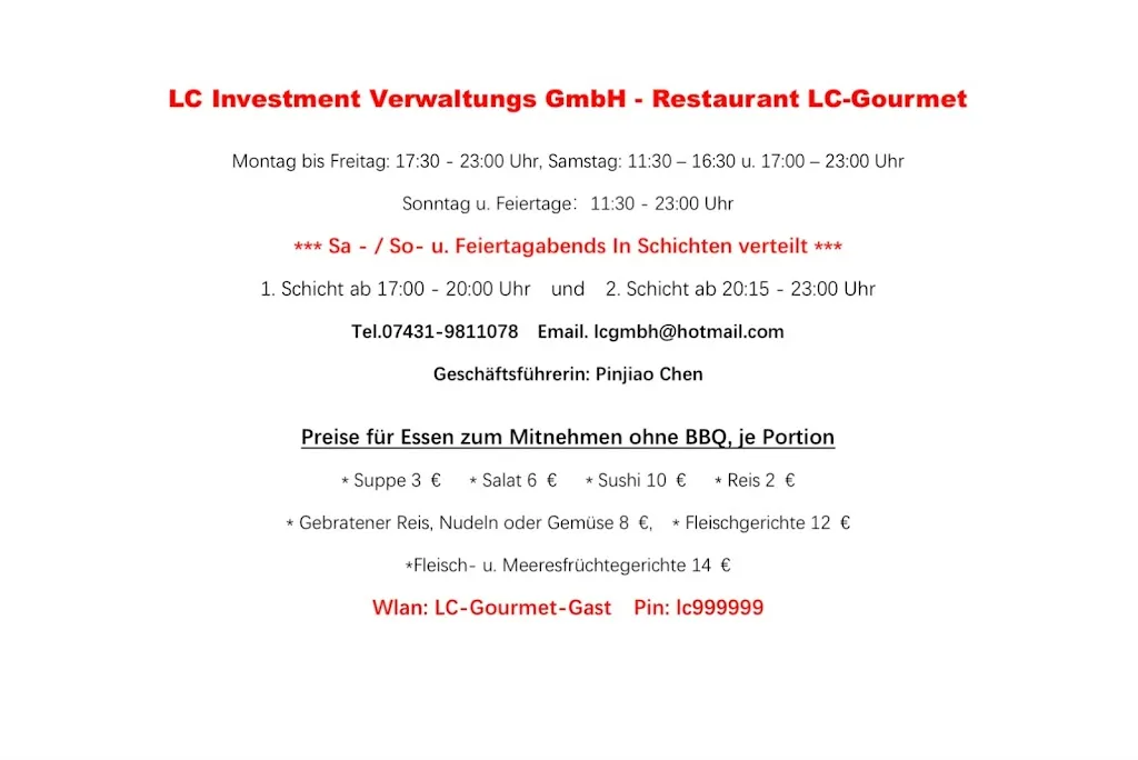 Restaurant LC-Gourmet ristorante a Albstadt