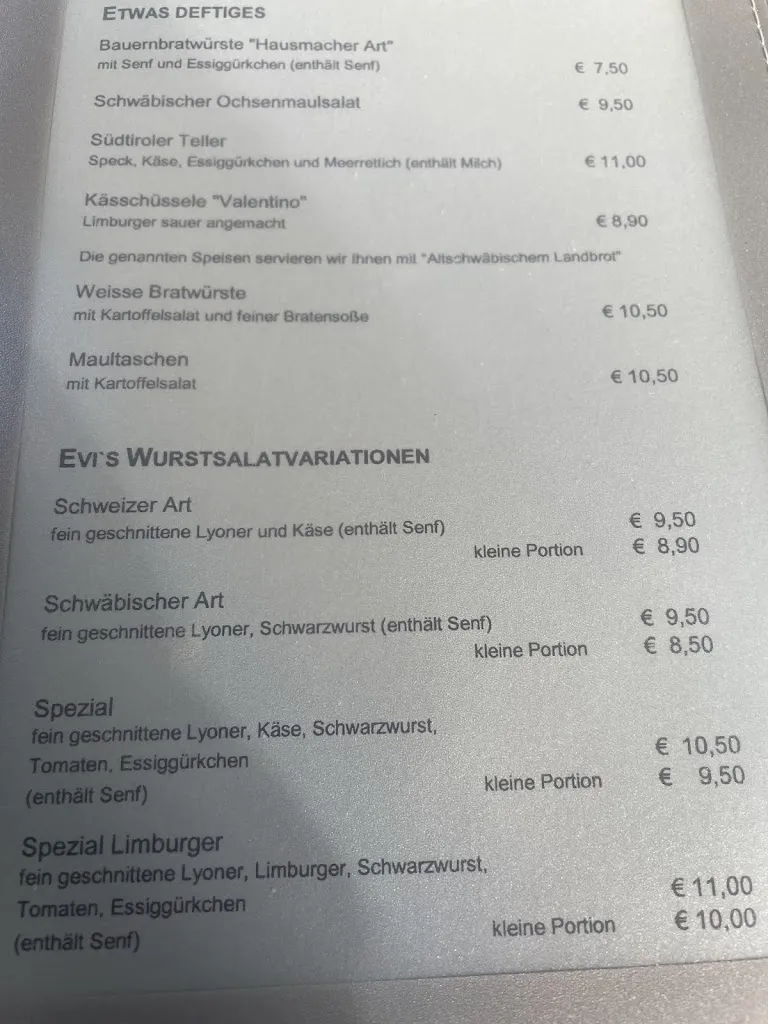 Menu_Bistro Valentino Albstadt_Albstadt_immagine_1