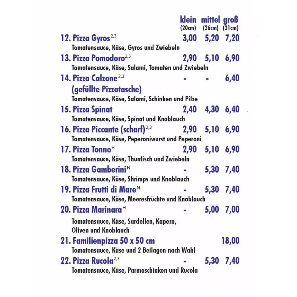 Menu_Pizza-Haus Caruso_Heiligenstadt_immagine_1