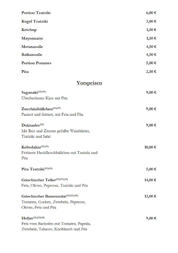 Menu_Griechisches Restaurant 