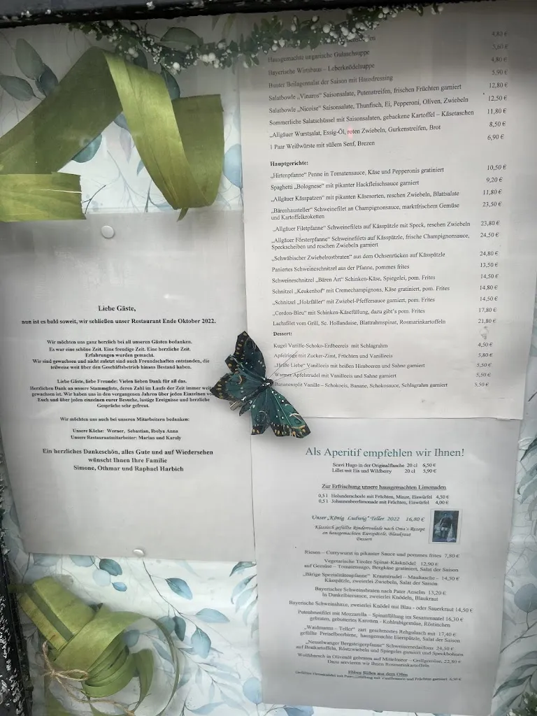 Menu_Brauerei-Gasthof Bären Gaststätte_Nesselwang_immagine_1