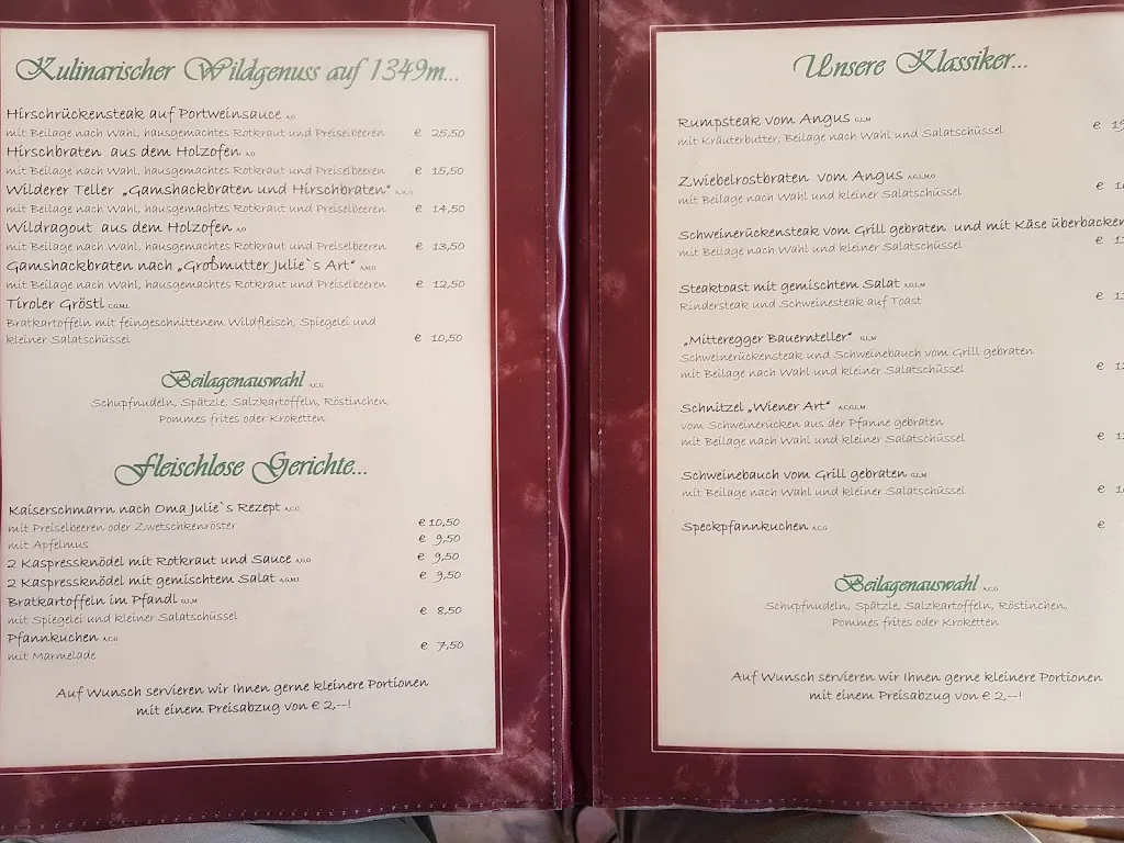 Menu_Alpengasthaus Jausenstation WECHNER_Austria_image_2