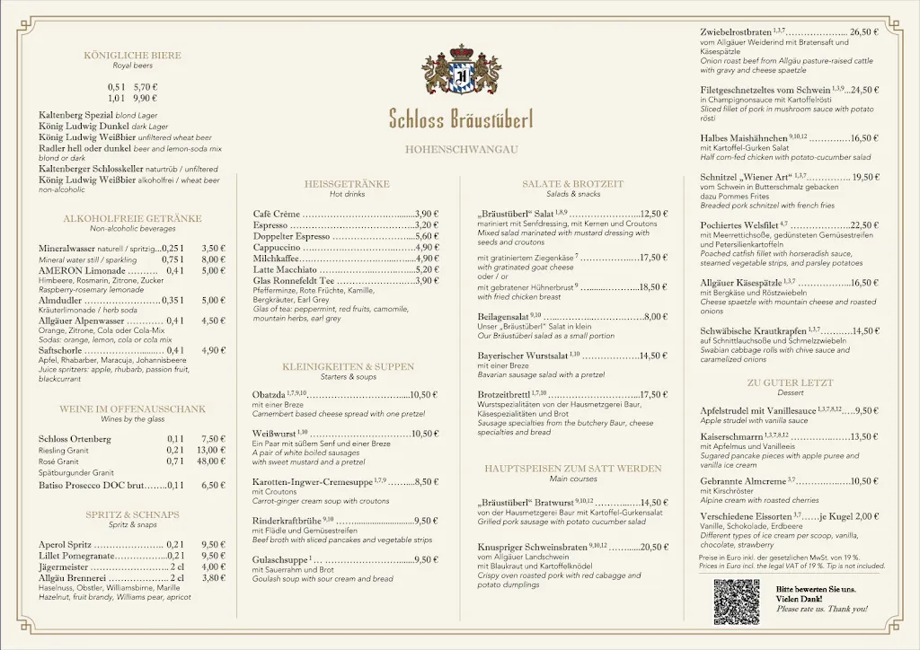 Menu_Schloss Bräustüberl Hohenschwangau_Schwangau_immagine_1