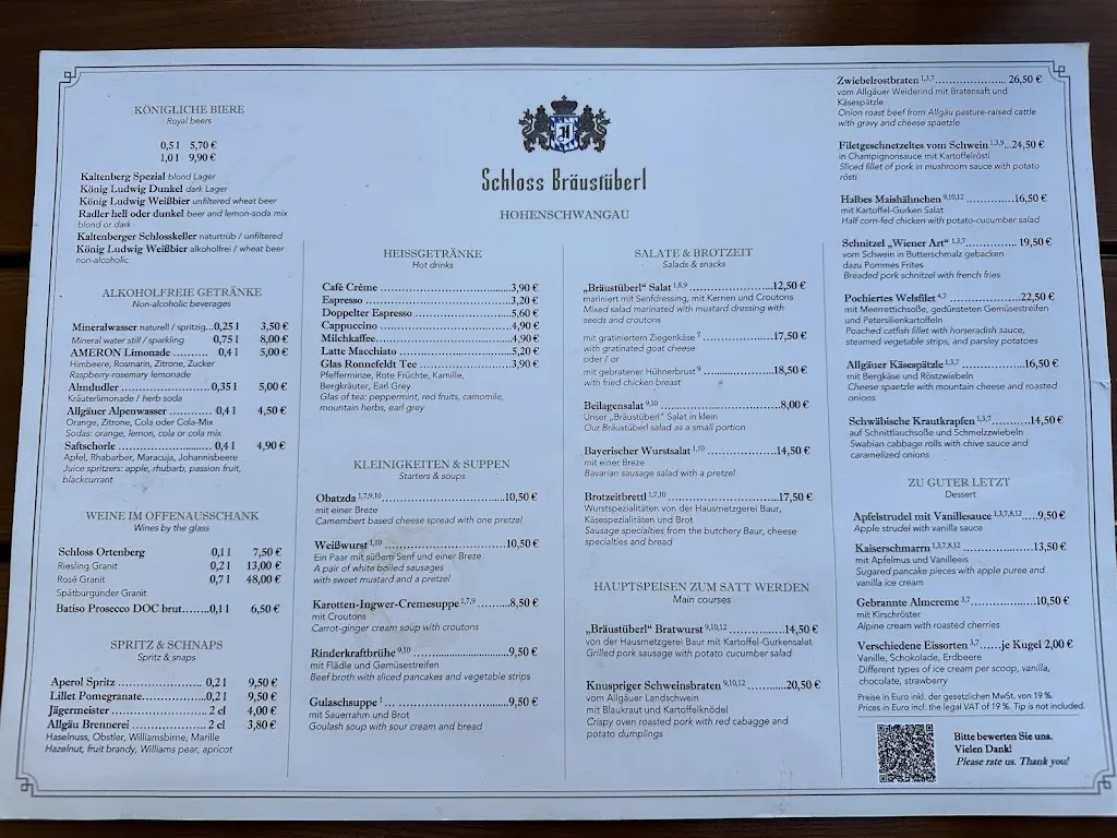 Menu_Schloss Bräustüberl Hohenschwangau_Schwangau_immagine_2