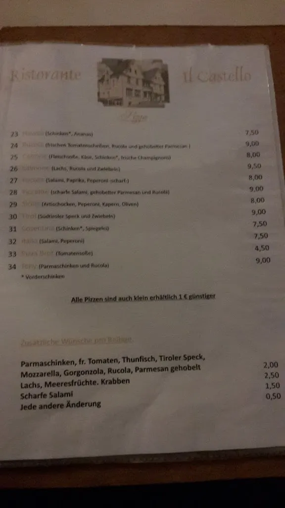 Menu_Ristorante Pizzeria Il Castello Nesselwang_Nesselwang_image_1