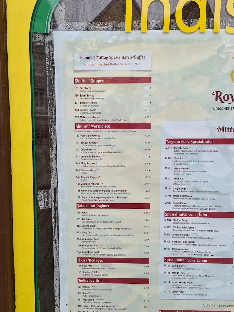 Menu_Royal India_Memmingen_image_1