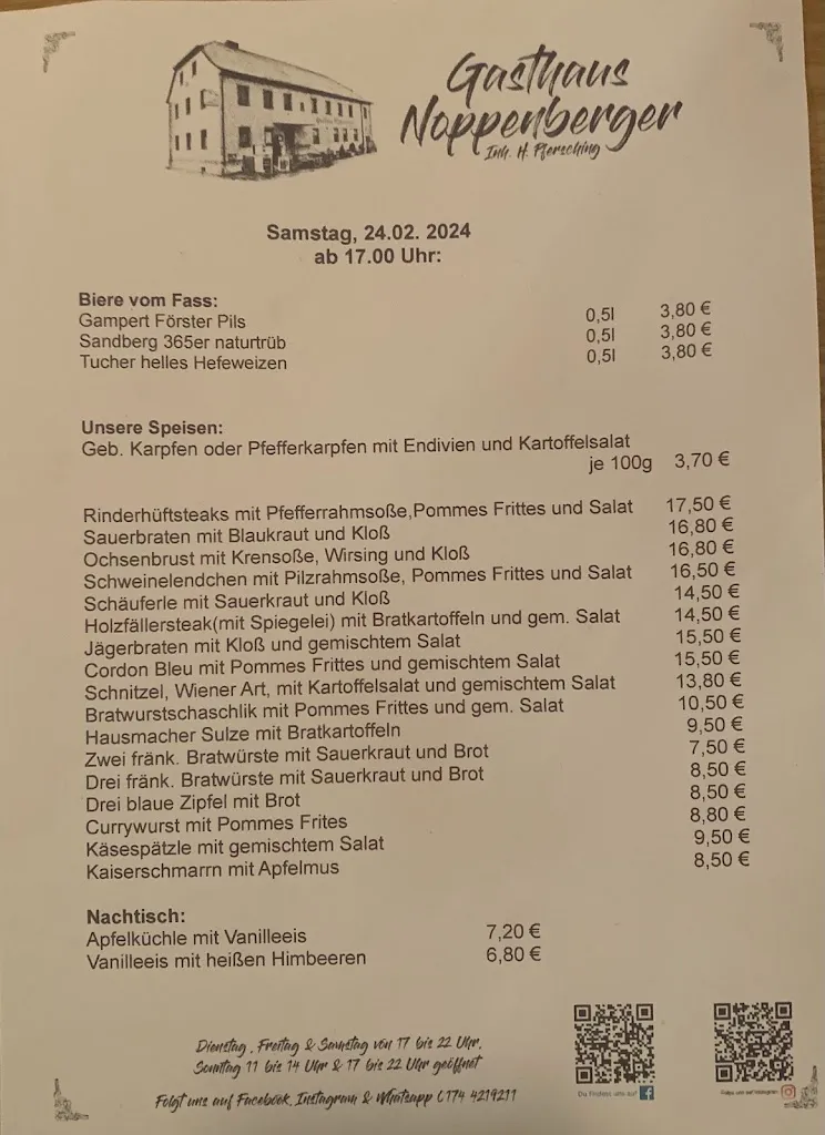 Menu_Gasthaus Noppenberger Inh. H. Pfersching_Heßdorf_immagine_1