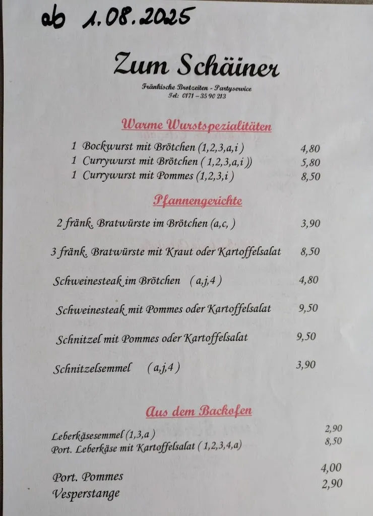 Menu_Zum Schäiner_Hersbruck_immagine_1