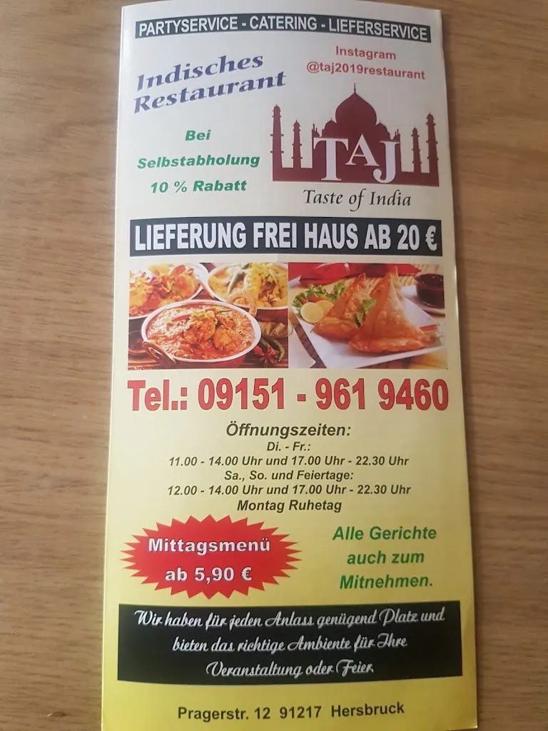 Menü_Restaurant Taj_Hersbruck_Bild_3