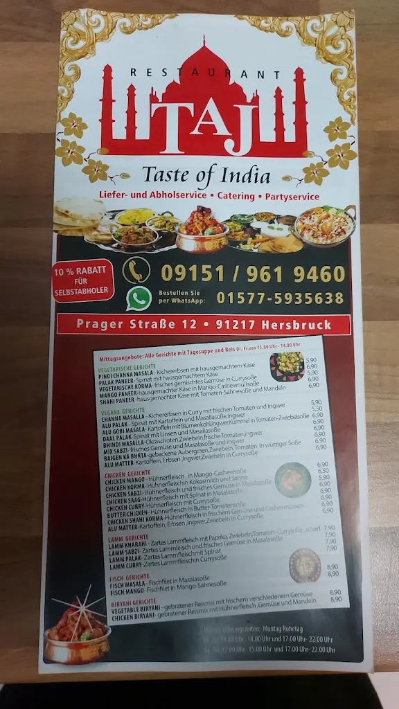 Menü_Restaurant Taj_Hersbruck_Bild_4