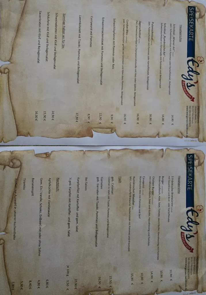 Menu_Edy´S Restaurant Hersbrucker Biergarten_Hersbruck_immagine_2