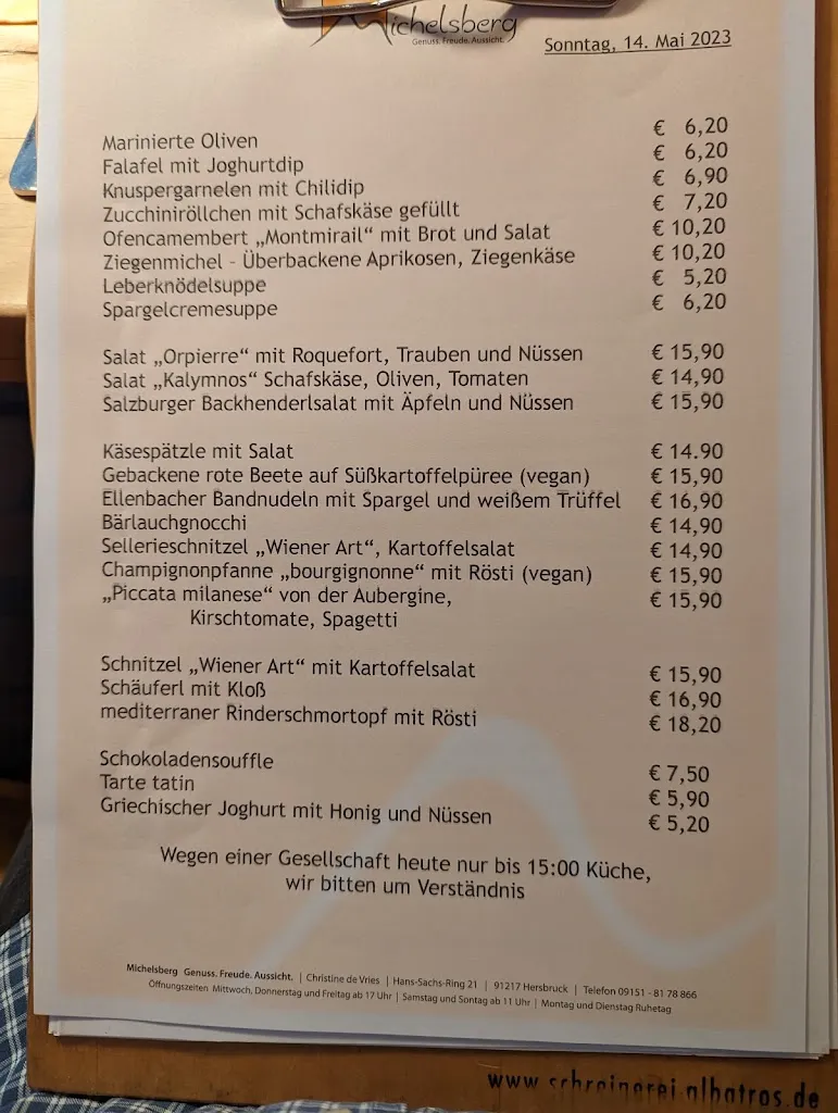 Menu_Restaurant Michelsberg_Hersbruck_immagine_1