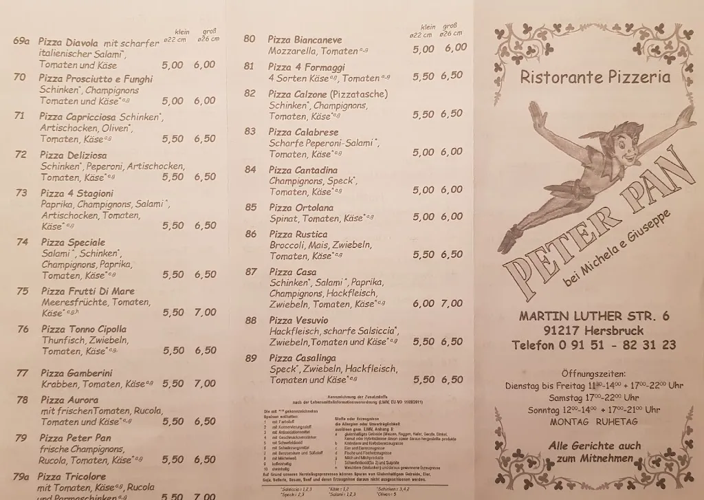 Menu_Pizzeria Peter Pan_Hersbruck_immagine_2