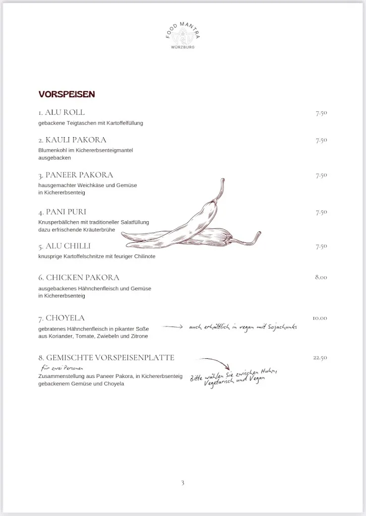 Menu_Food Mantra Nepali-Tibetan Cuisine Restaurant_Würzburg_immagine_3