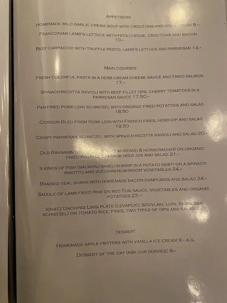 Menu_Restaurant Ignatz_Herzogenaurach_immagine_2