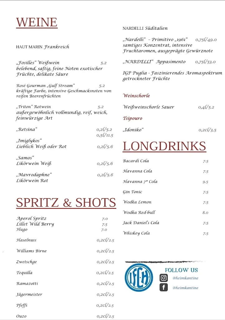 Menu_Restaurant Heimkantine_Herzogenaurach_immagine_1
