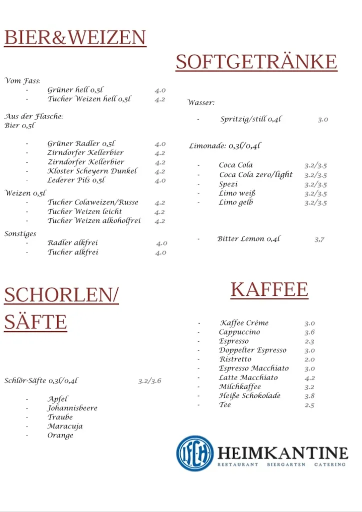 Menu_Restaurant Heimkantine_Herzogenaurach_immagine_2