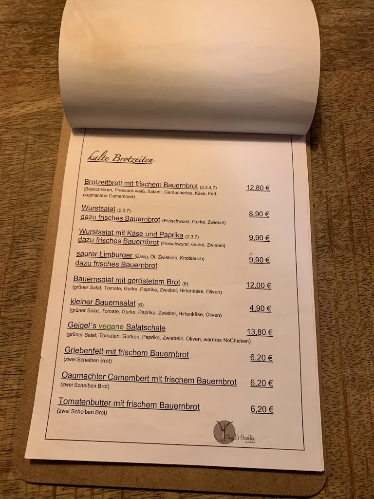 Menu_Geigel´s Gewölbe - Gaststätte_Eger_image_3