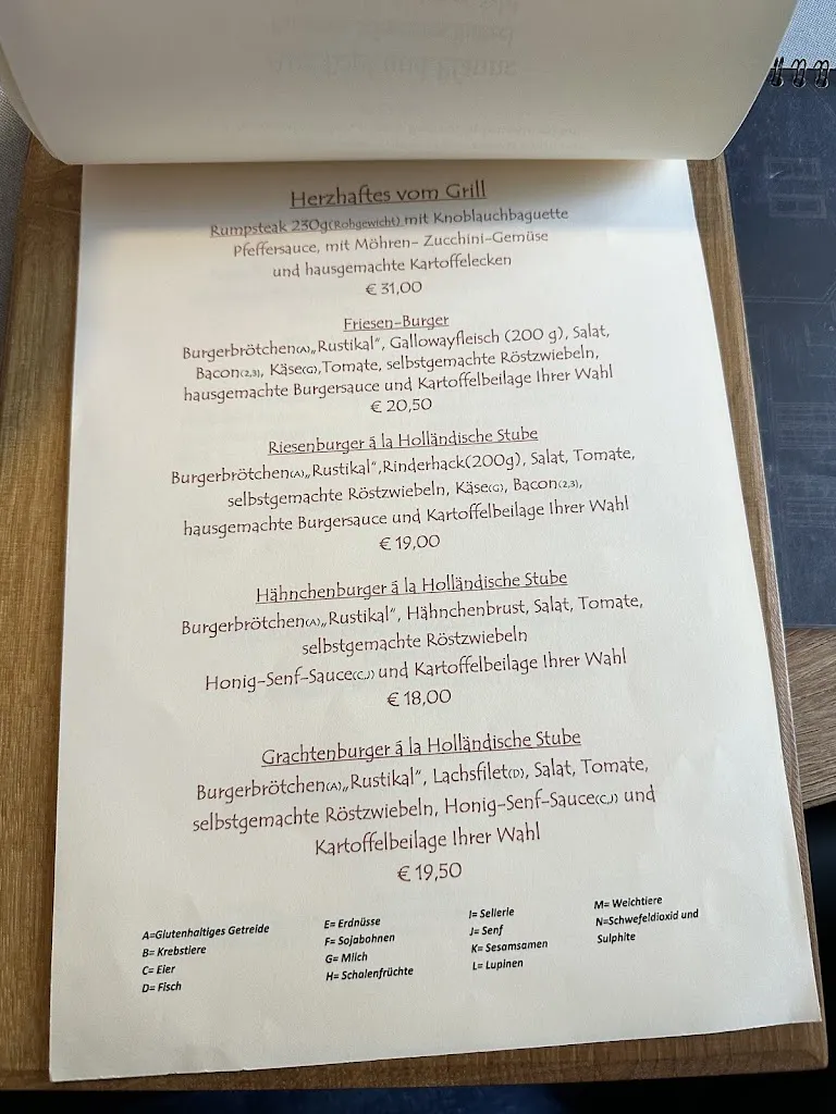 Menu_Holländische Stube_Friedrichstadt_immagine_1