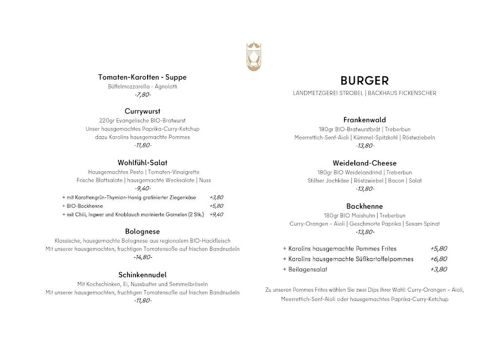 Menu_Karolins Restaurant_Hof_image_1