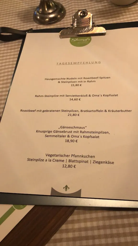 Menu_Stumpf's Restaurant 