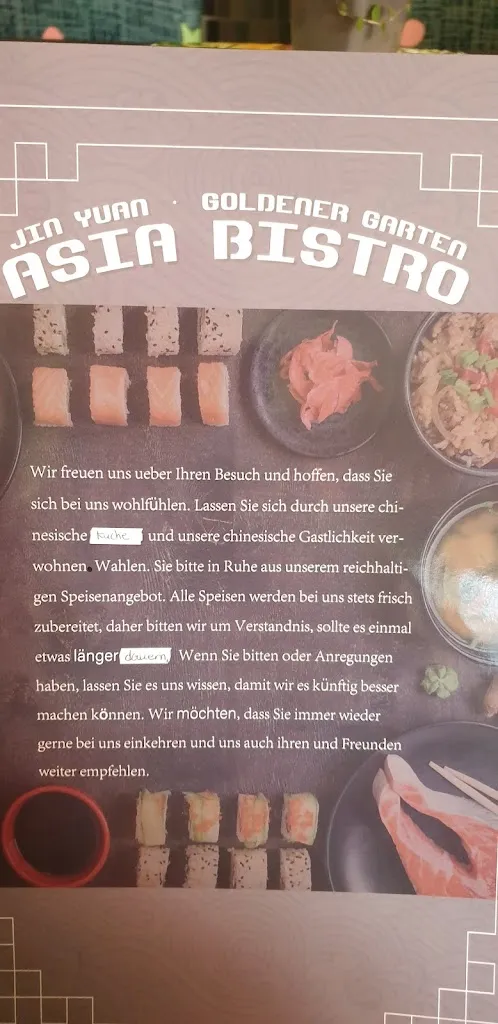 Menu_Goldener Garten - Asia Bistro Jin Yuan_Hof_immagine_1