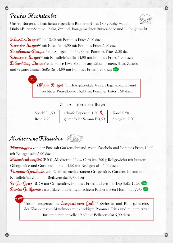 Menu_Tante Paula am Campingplatz Hopfen am See_Füssen_immagine_3