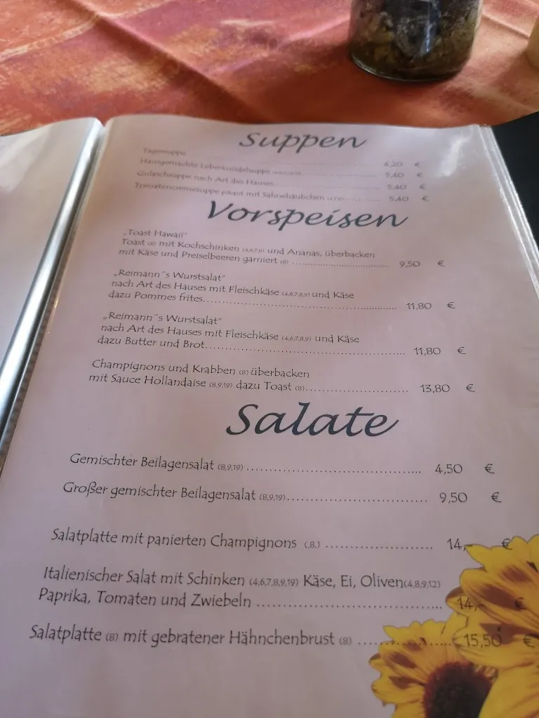 Menu_Reimann's Restaurant_Grasellenbach_image_1