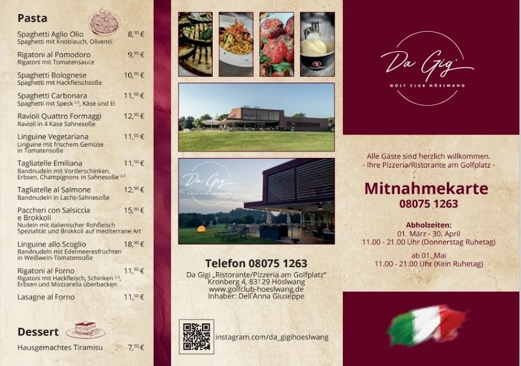Menu_Restaurant Da Gigi Golf Club Höslwang_Höslwang_immagine_2