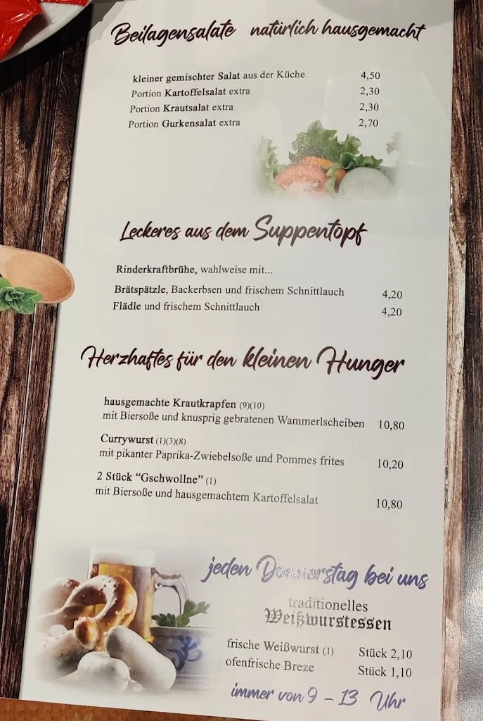 Menu_Restaurant Beim Metzgerwirt_Hurlach_immagine_1