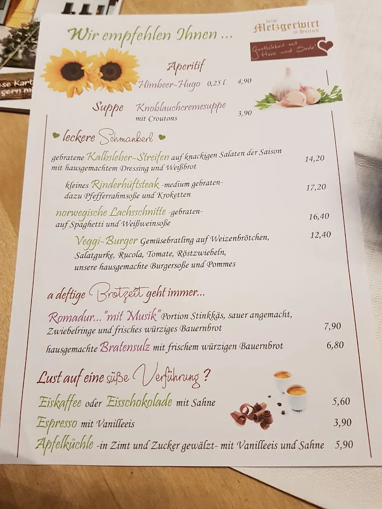Menu_Restaurant Beim Metzgerwirt_Hurlach_immagine_4