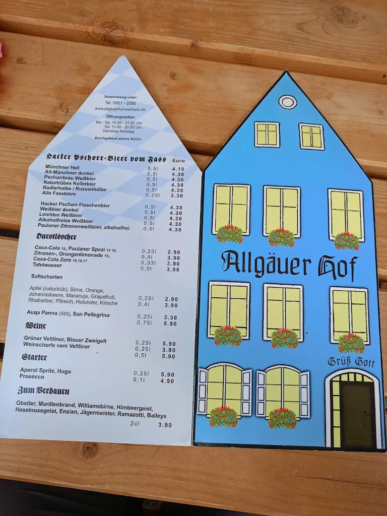 Menu_Allgäuer Hof Weilheim_Oberbayern_image_1
