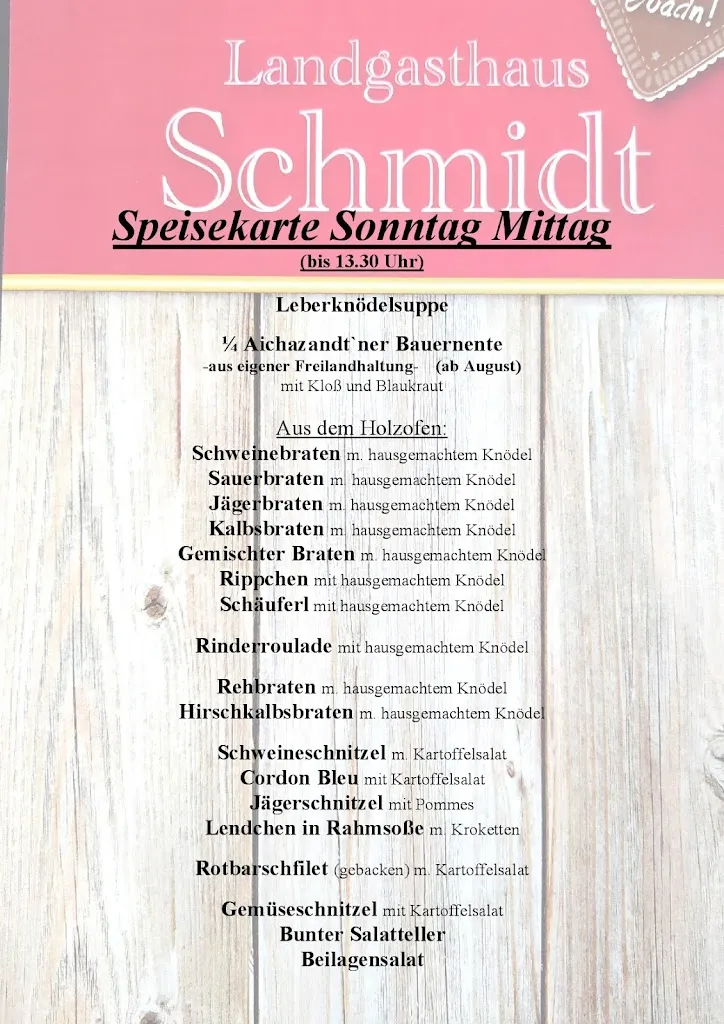 Menu_Gasthaus Schmidt_Illschwang_immagine_1