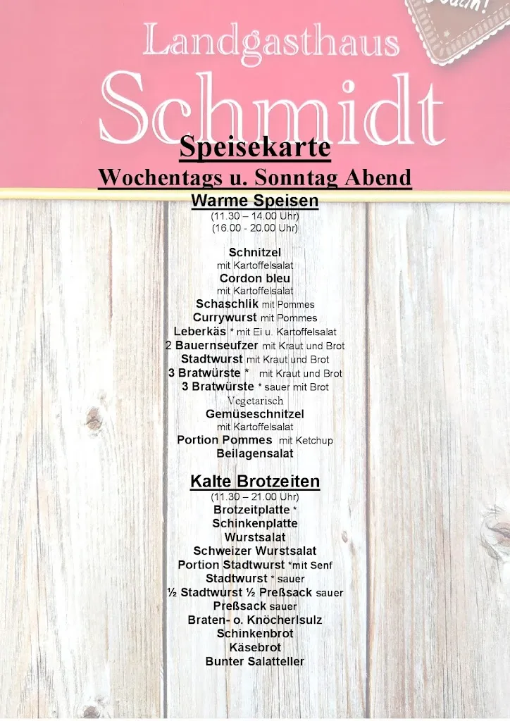 Menu_Gasthaus Schmidt_Illschwang_immagine_3