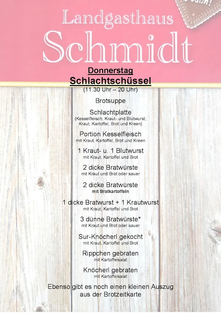 Menu_Gasthaus Schmidt_Illschwang_immagine_4