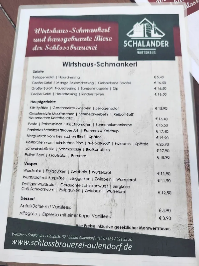 Menu_Schlossbrauerei Aulendorf GmbH_Aulendorf_image_4