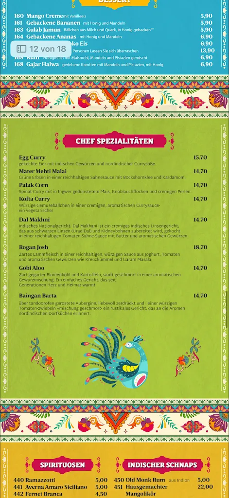 Menu_Restaurant Dhaba | Indisches Restaurant Holzkirchen_Holzkirchen_immagine_2