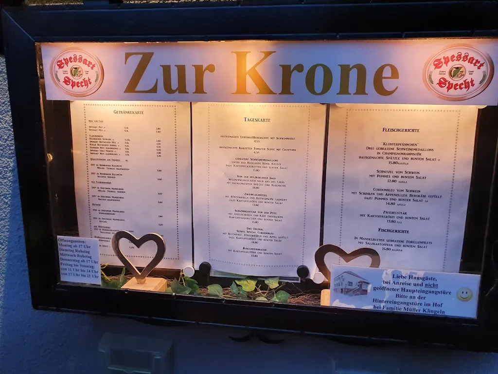 Menu_Gaststätte Zur Krone_Holzkirchen_image_2