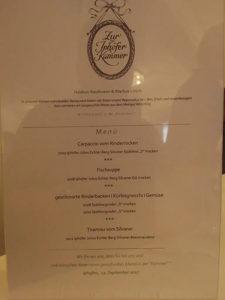 Menu_Restaurant Zur Iphöfer Kammer_Iphofen_image_1