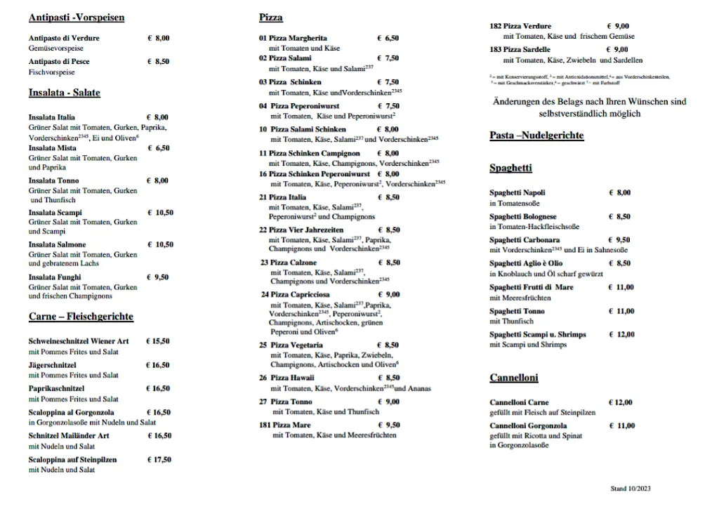 Menu_Pizzeria Ristorante Da Mariella_Iphofen_image_1