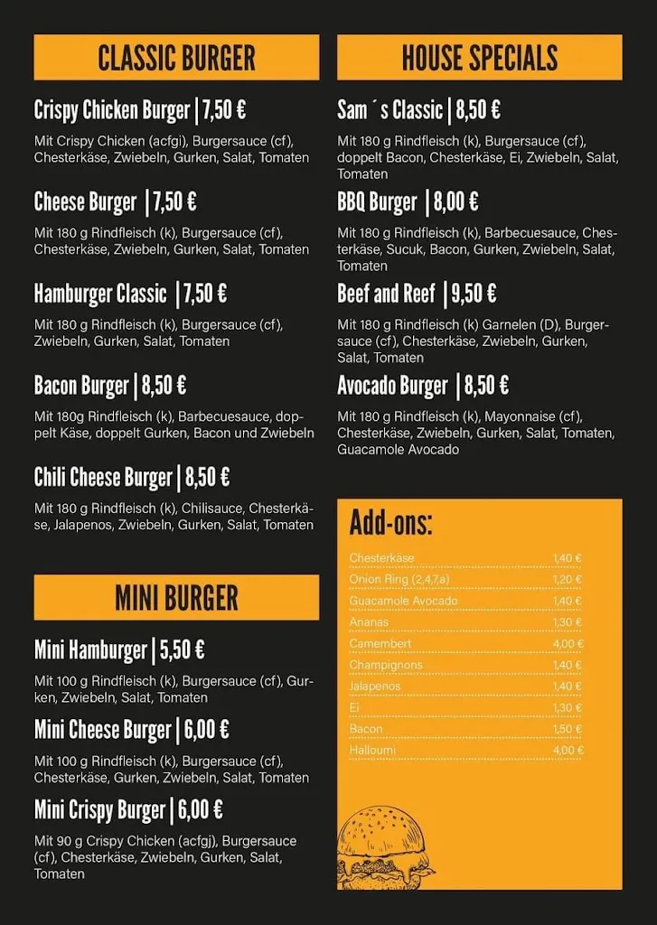 Menu_UNCLE SAM'S Burger_Tirschenreuth_image_2