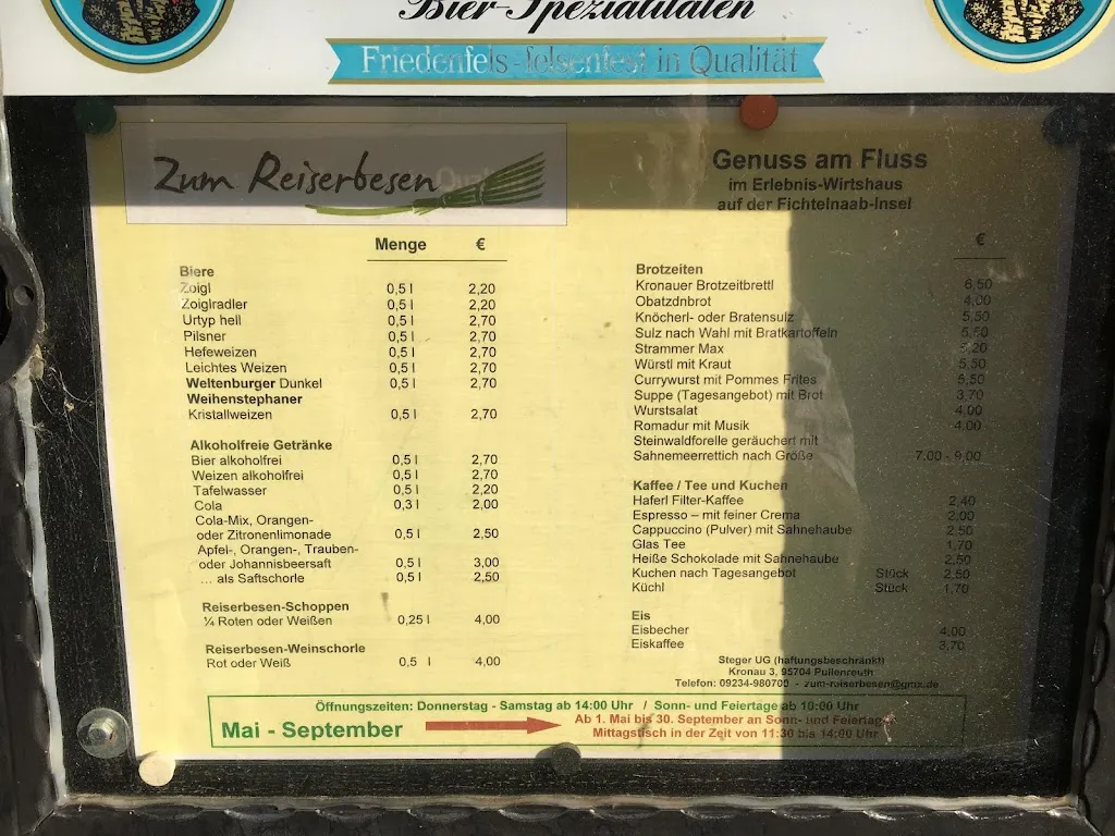 Menü_Der Reiserbesen - Biergarten und Zoiglstube_Pullenreuth_Bild_3