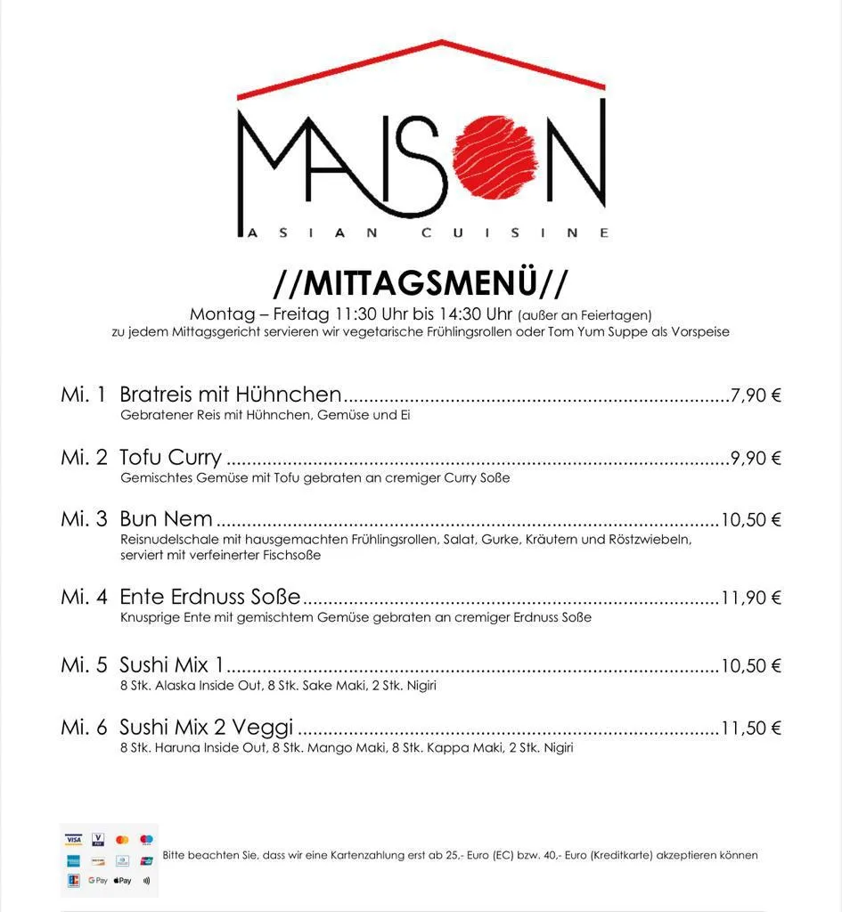 Menu_Maison Asian Cuisine - Sushi Bayreuth_Bayreuth_image_1